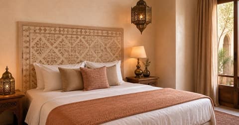 Suite Ziride avec lit et tête de lit artisanale